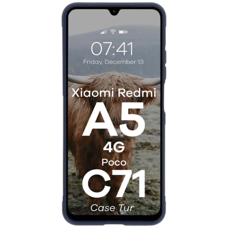 Pancerne etui Bizon Case Tur do Xiaomi Redmi A5 4G / POCO C71 4G, granatowe