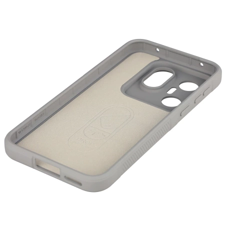 Pancerne etui Bizon Case Tur do Vivo X200 FE, jasnoszare