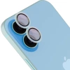 Szkło na aparat z aplikatorem Bizon Glass Snap Lens do iPhone 17, 1 zestaw, niebieskoszara ramka