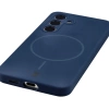 Silikonowe etui z pierścieniem magnetycznym Bizon Soft Case Magnetic do Galaxy S24, granatowe