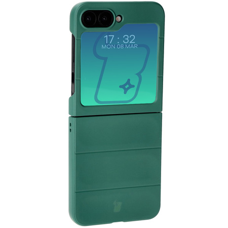 Pancerne etui Bizon Case Tur do Galaxy Z Flip6, ciemnozielone