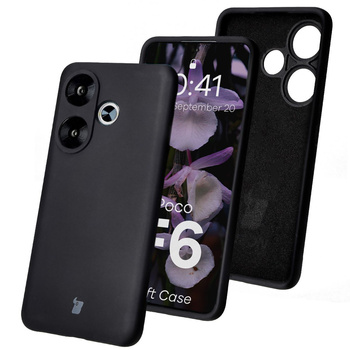 Silikonowe etui Bizon Soft Case do Xiaomi Poco F6, czarne