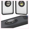 Etui z uchwytem na palec Bizon Case Hybrid Ring do Motorola Edge 60 Fusion / 60, przydymione z czarną ramką