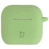 Silikonowe etui z karabińczykiem Bizon Case Headphone Silicone do AirPods 4, jasnozielone