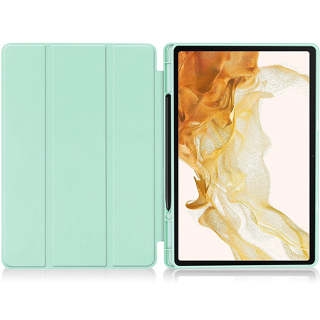 Etui Bizon Case Tab Lizard do Galaxy Tab S10 Plus / S9 Plus, miętowe