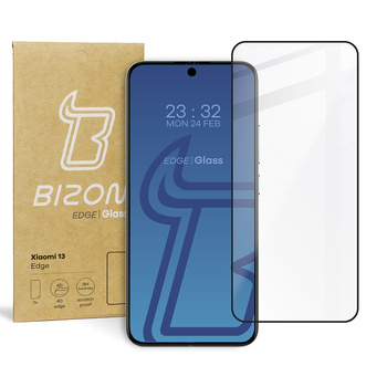 Szkło hartowane Bizon Glass Edge 2 do Xiaomi 13 / Xiaomi 14, czarne