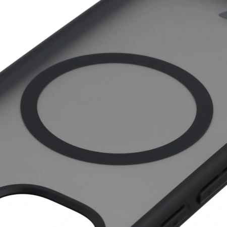 Etui z pierścieniem magnetycznym Bizon Case MatteO do Google Pixel 10a, przydymione-czarne