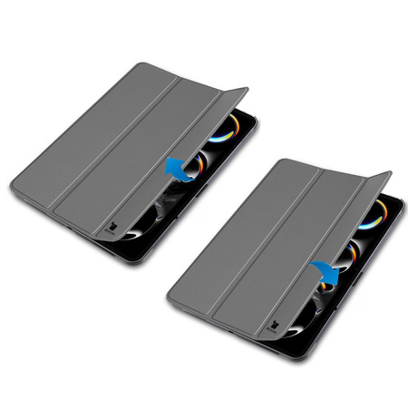 Etui Bizon Case Tab Croc do iPad Pro 11" 2025 / 2024, szare