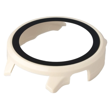 Etui ze szkłem do zegarka Bizon Case Watch Adamo do Garmin Venu 4 41 mm, beżowe