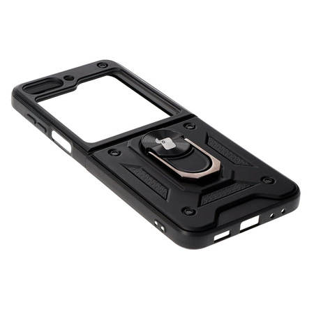 Etui Bizon Case Shield Ring do Samsung Galaxy Z Flip5, czarne