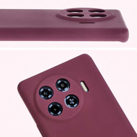 Silikonowe etui Bizon Soft Case do Tecno Spark 20 Pro+, ciemnofioletowe