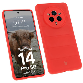 Pancerne etui Bizon Case Tur do Realme 14 Pro 5G, czerwone