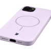Silikonowe etui z pierścieniem magnetycznym Bizon Soft Case Magnetic do iPhone 15 Plus/14 Plus, jasnofioletowe