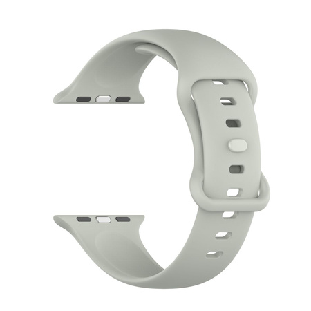 Pasek Bizon Strap Watch Silicone S do Apple Watch 44/45/46/49 mm, jasnoszary