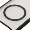 Etui z pierścieniem magnetycznym Bizon Case MatteO do Google Pixel 9 Pro XL, półprzezroczyste z czarną ramką