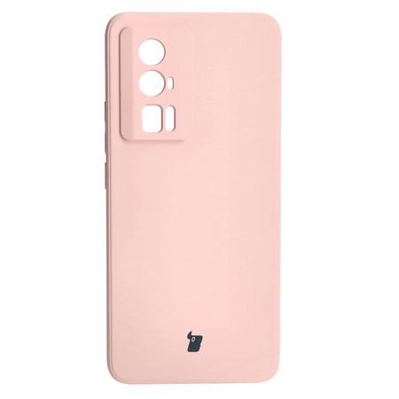 Etui Bizon Case Silicone Sq do Xiaomi Poco F5 Pro, jasnoróżowe