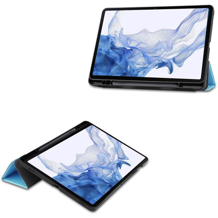Etui Bizon Case Tab Lizard do Galaxy Tab S8 / S7, błękitne