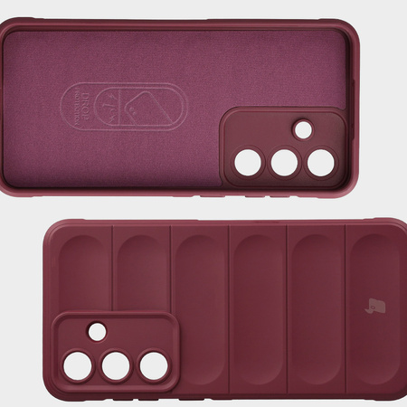 Pancerne etui Bizon Case Tur do Galaxy S25 FE, burgundowe