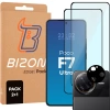 2x Szkło + szybka na aparat Bizon Edge 2 Pack do Xiaomi Poco F7 Ultra