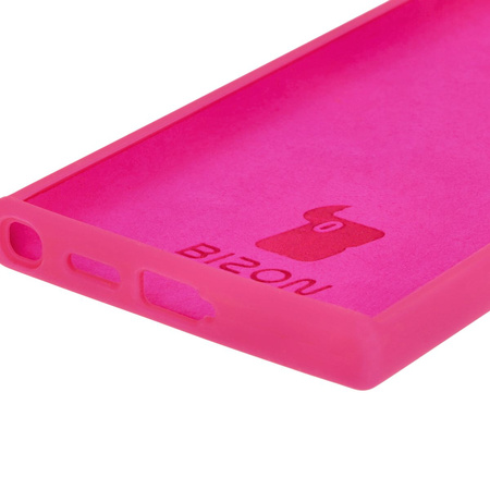 Silikonowe etui Bizon Soft Case do Galaxy S24 Ultra, neonowo-różowe