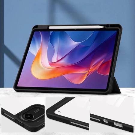 Etui z klapką Bizon Case Tab Clear Matt do Xiaomi Redmi Pad 2, czarne