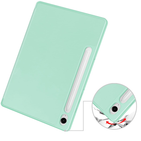 Etui Bizon Case Tab Lizard do Galaxy Tab S10 Lite / S10 FE / S9 / S9 FE, miętowe