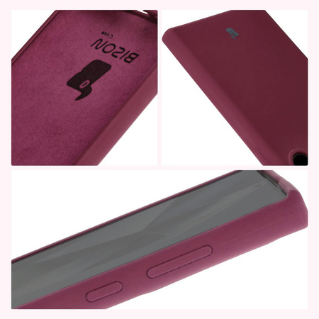 Silikonowe etui Bizon Soft Case do Galaxy S24 Ultra, ciemnofioletowe