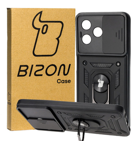 Etui Bizon Case CamShield Ring do Realme C53 / C51 / Note 50, czarne