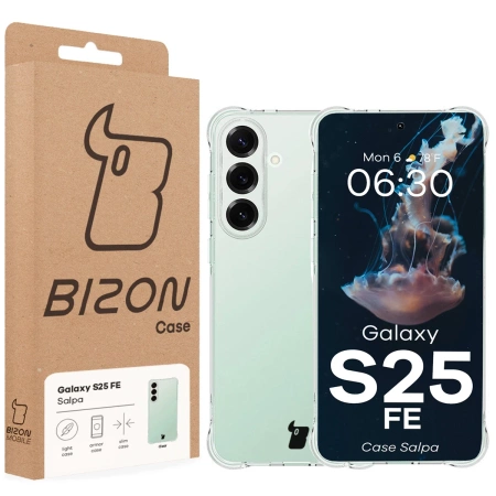 Elastyczne etui Bizon Case Salpa do Galaxy S25 FE, przezroczyste