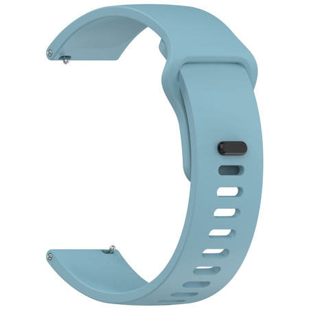 Pasek silikonowy do smartwatcha, Bizon Strap Watch Silicone Pro H, Quick Release 22 mm, jasnoniebieski