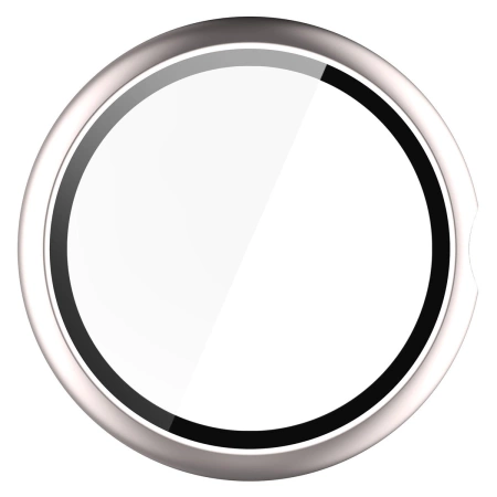 Etui ze szkłem do zegarka Bizon Case+Glass Watch do Google Pixel Watch 4 45 mm, satynowo szampańskie