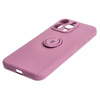Etui Bizon Case Silicone Ring Sq do iPhone 15 Pro Max, ciemnofioletowe