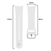 Pasek Bizon Strap Watch Silicone do Galaxy Watch 20 mm, biały