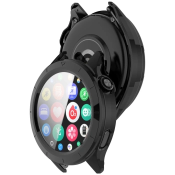 Etui ze szkłem do zegarka Bizon Case+Glass Watch do Xiaomi Watch S4, czarne