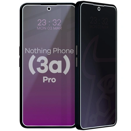 Prywatyzujące szkło hybrydowe Bizon Glass Mule Shadow do Nothing Phone (3a) Pro, matowe