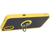 Etui z uchwytem na palec Bizon Case Hybrid Ring do Galaxy Xcover7, przydymione z żółtą ramką