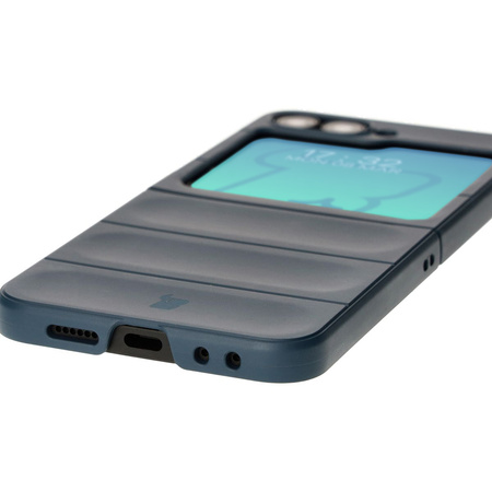 Pancerne etui Bizon Case Tur do Galaxy Z Flip6, granatowe