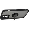 Etui z uchwytem na palec Bizon Case Hybrid Ring do iPhone 14 Pro Max, przydymione z czarną ramką