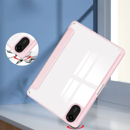 Etui z klapką Bizon Case Tab Clear Matt do Xiaomi Redmi Pad 2, różowe