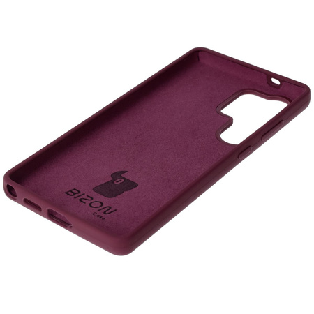 Silikonowe etui Bizon Soft Case do Galaxy S25 Ultra, ciemnofioletowe