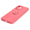 Etui Bizon Case Silicone Ring Sq do iPhone 15 Pro Max, brudny róż