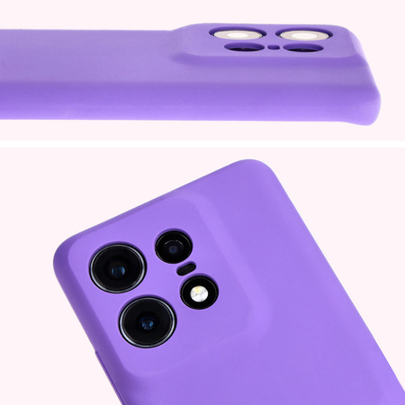 Silikonowe etui Bizon Soft Case do Motorola Edge 50 Pro, fioletowe