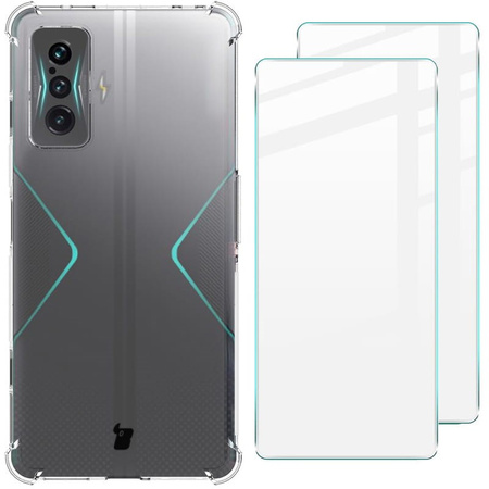 Etui + 2x szkło Bizon Case Clear Pack do Xiaomi Poco F4 GT, przezroczyste