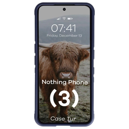 Pancerne etui Bizon Case Tur do Nothing Phone (3), granatowe