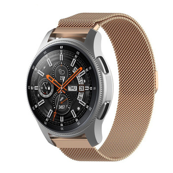 Pasek ze stali nierdzewnej do smartwatcha, Bizon Strap Watch Chain, Quick Release 18 mm, różowozłoty