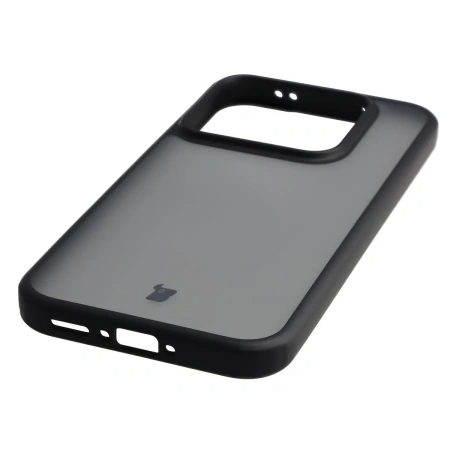 Etui Bizon Case Angelo do Realme GT 8 Pro, przydymione z czarną ramką