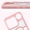 Etui z pierścieniem magnetycznym Bizon Case MatteO do Nothing Phone (3), przydymione-jasnoróżowe
