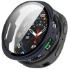 Etui ze szkłem do zegarka Bizon Case+Glass Watch do Samsung Galaxy Watch 8 44 mm, niebieskie
