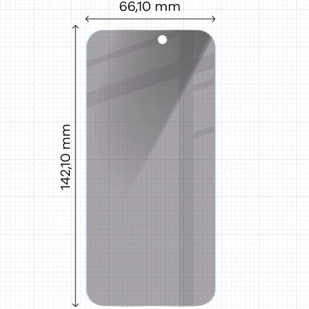 Prywatyzujące szkło hartowane Bizon Glass Clear Shadow do  iPhone 16/15/15 Pro, przyciemniane