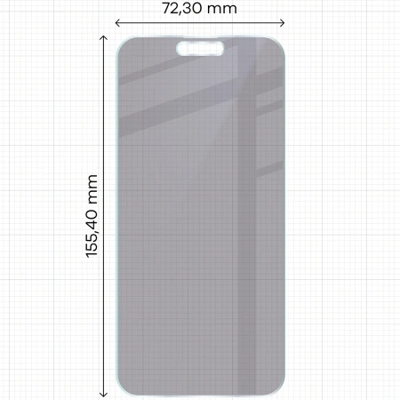 Prywatyzujące szkło hybrydowe Bizon Glass Mule Shadow do iPhone 15 Pro Max, matowe